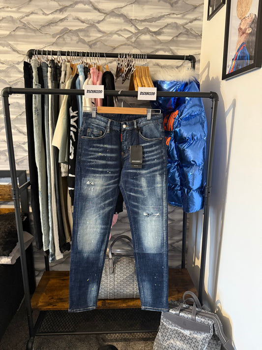 DSQUAREDD2 COOL GUY SLIM JEANS - BLUE