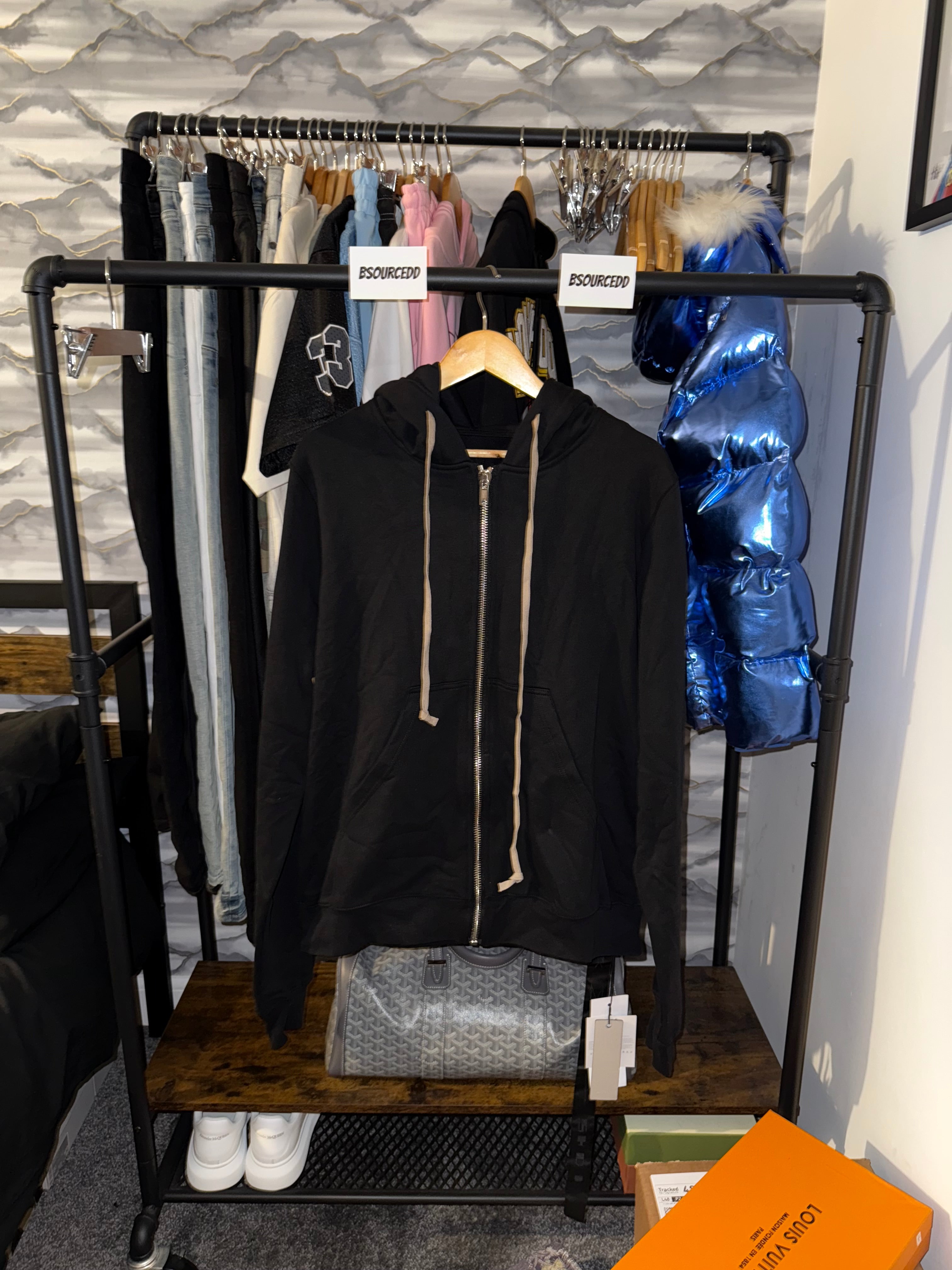 RICK OWENS ZIP-UP HOODIE