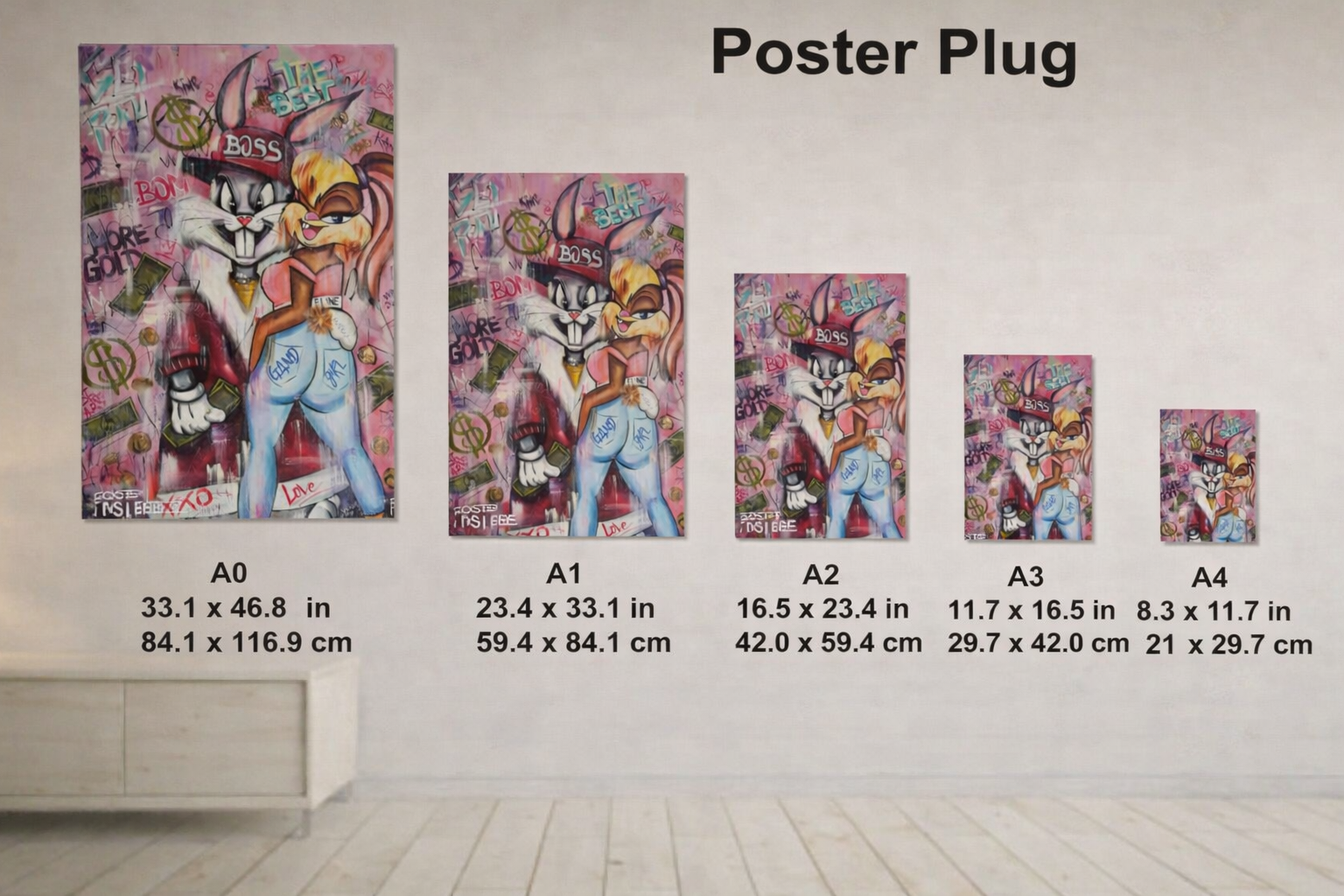 Bugs Bunny & Lola Bunny Framed