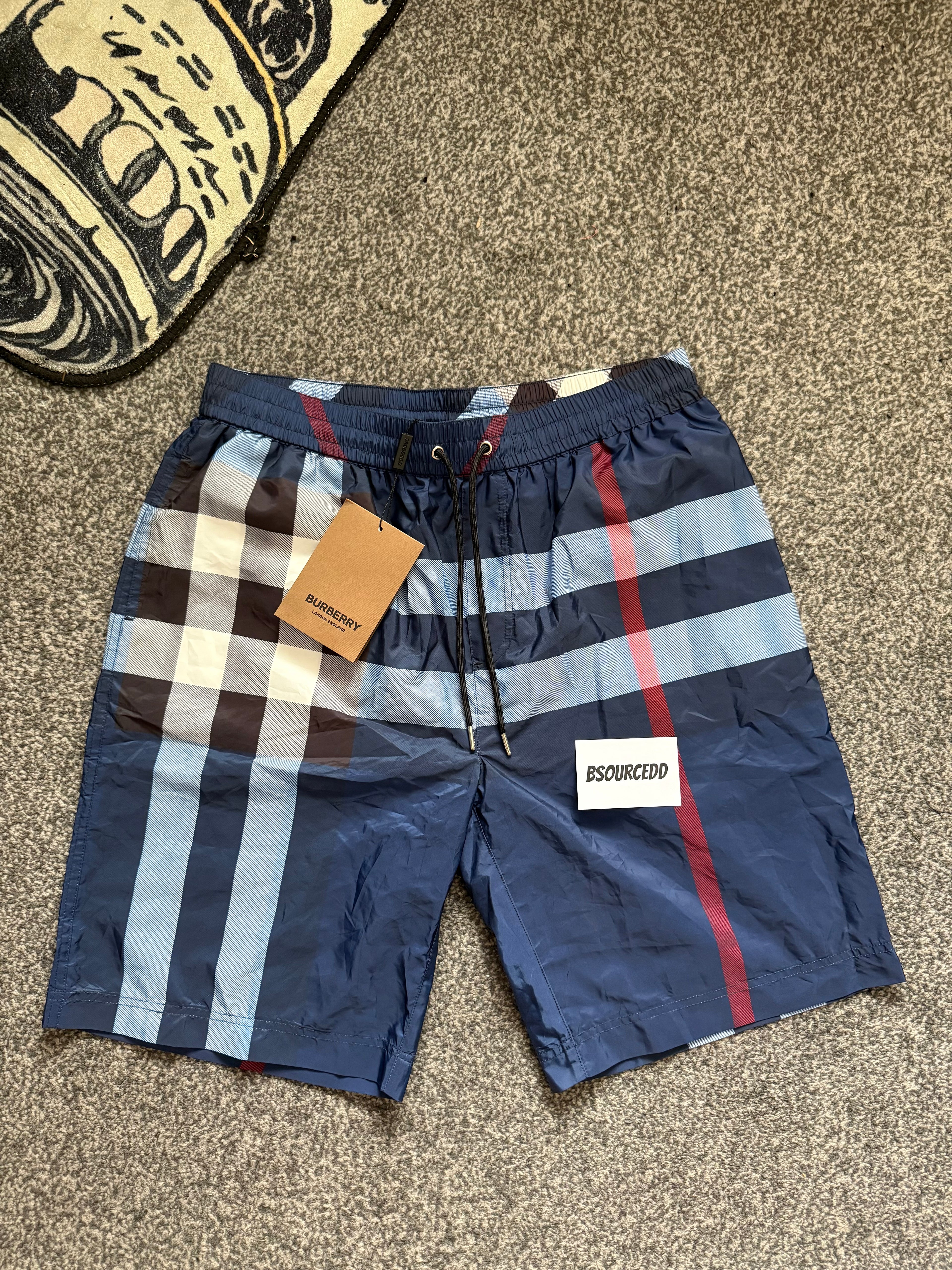 BURBERRY CHECK SWIM SHORTS