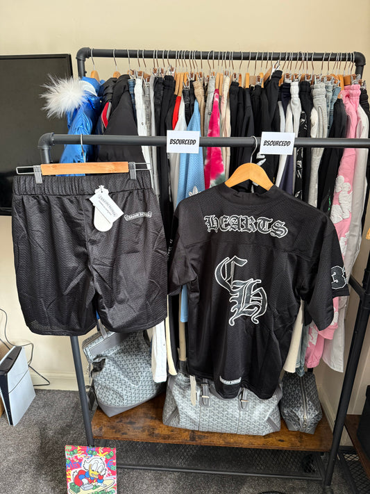 CHROME HEARTS MESH JERSEY AND SHORT SET
