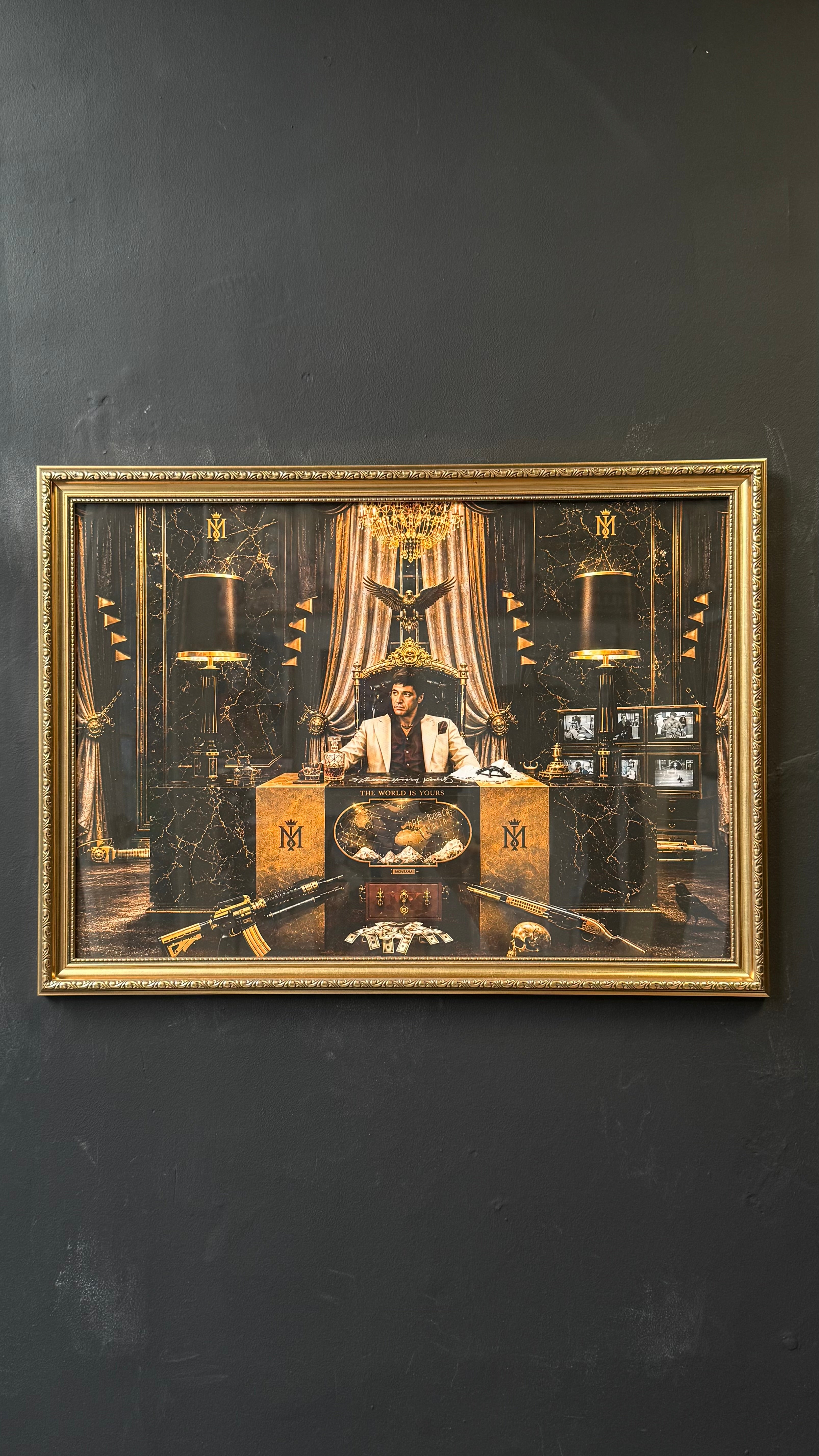 SCARFACE A2 GLASSED GOLD FRAME