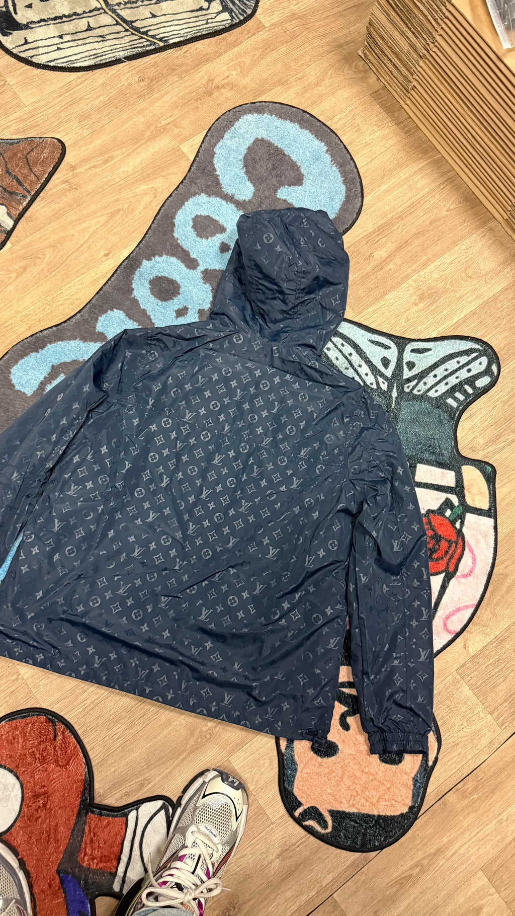 LOUIS VUITTON LV MONOGRAM REVERSIBLE NAVY WINDBREAKER