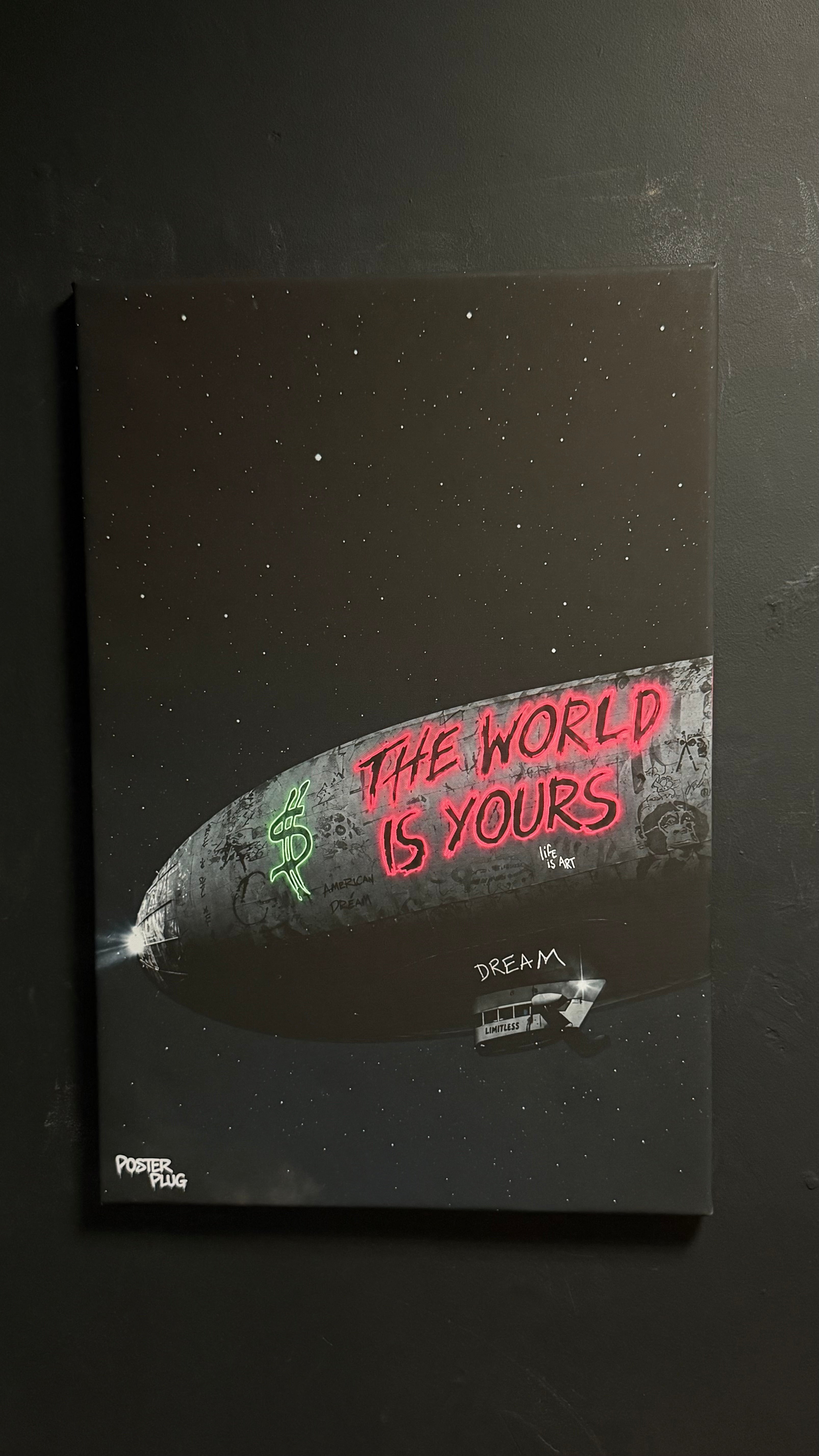 THE WOLRD IS YOURS A1 CANVAS
