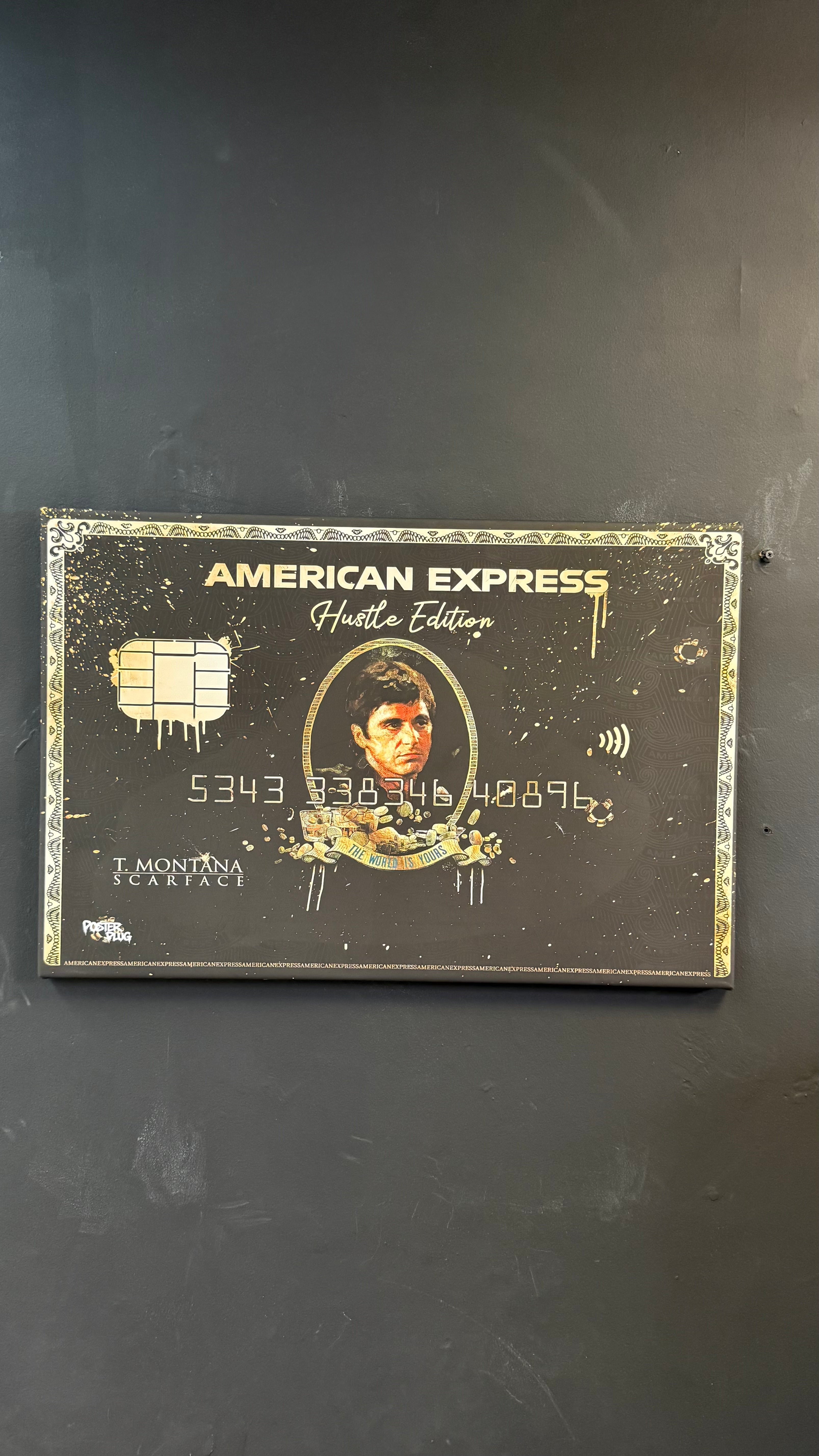TONY MONTANA AMERICAN EXPRESS A1 CANVAS