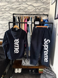 SUPREME SATIN APPLIQUÉ TRACKSUIT NAVY