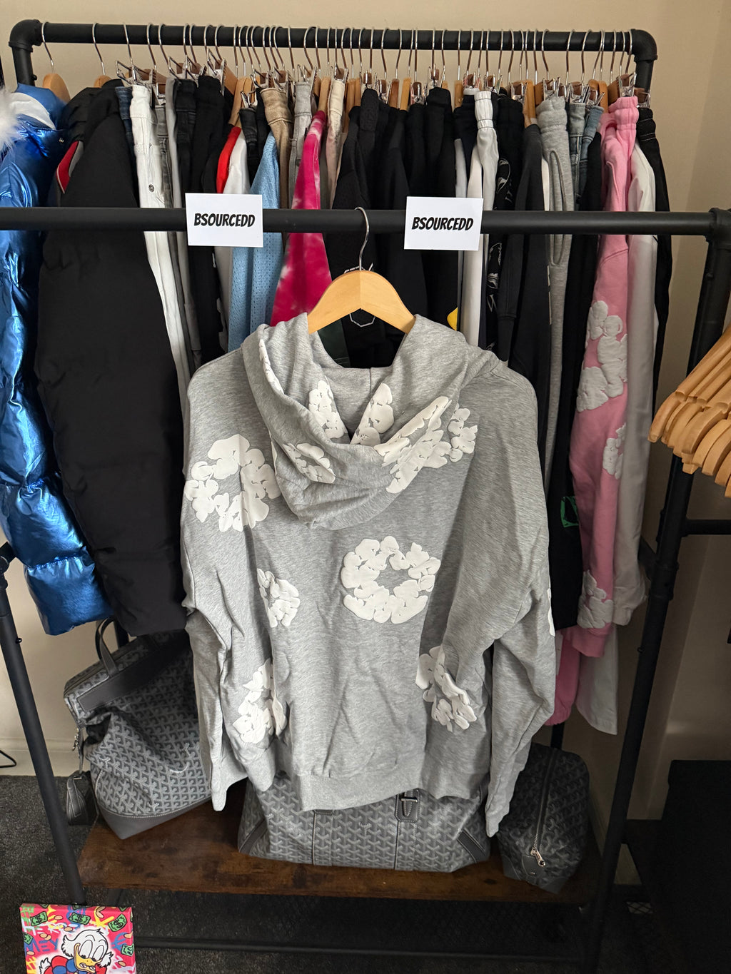 DENIM TEARS HOODIE GREY