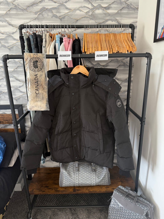 CANADA GOOSE WYNDHAM PARKA BLACK ON BLACK BADGE