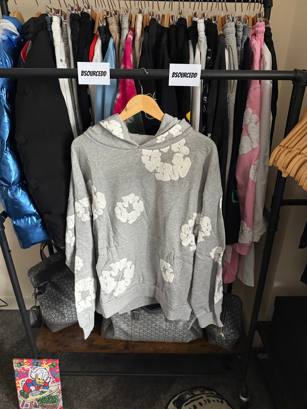 DENIM TEARS HOODIE GREY