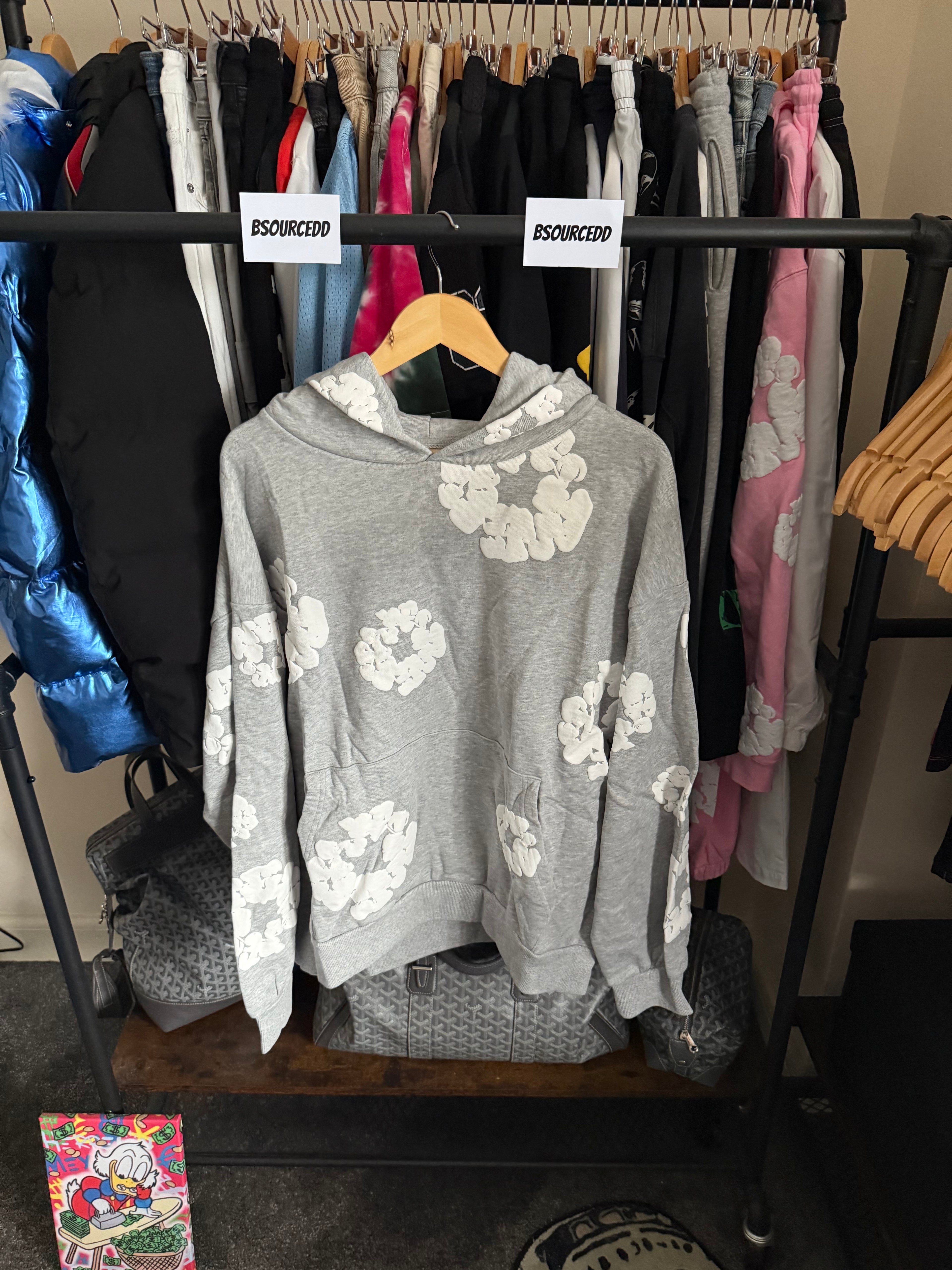 DENIM TEARS HOODIE GREY
