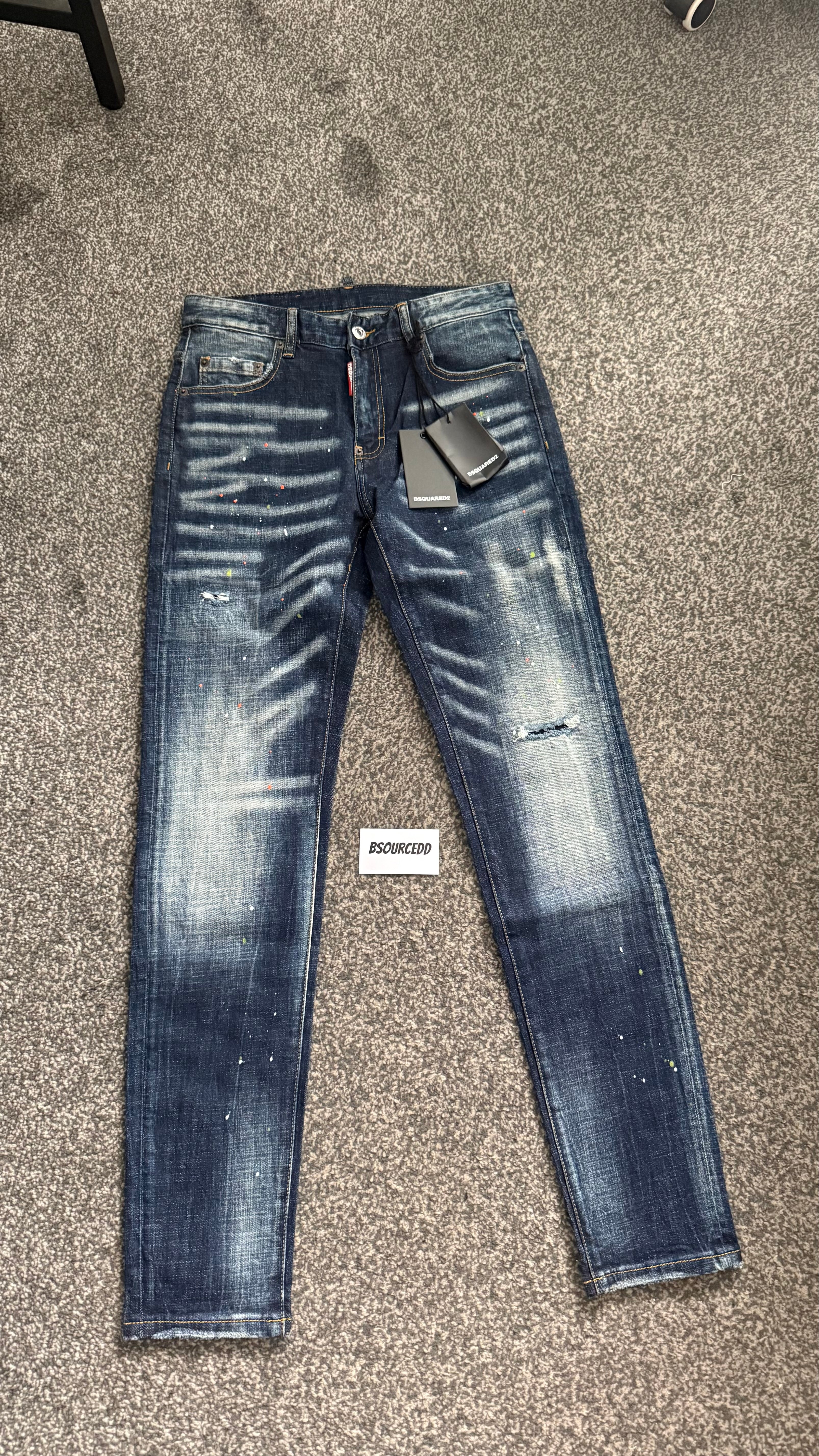 DSQUAREDD2 COOL GUY SLIM JEANS - BLUE