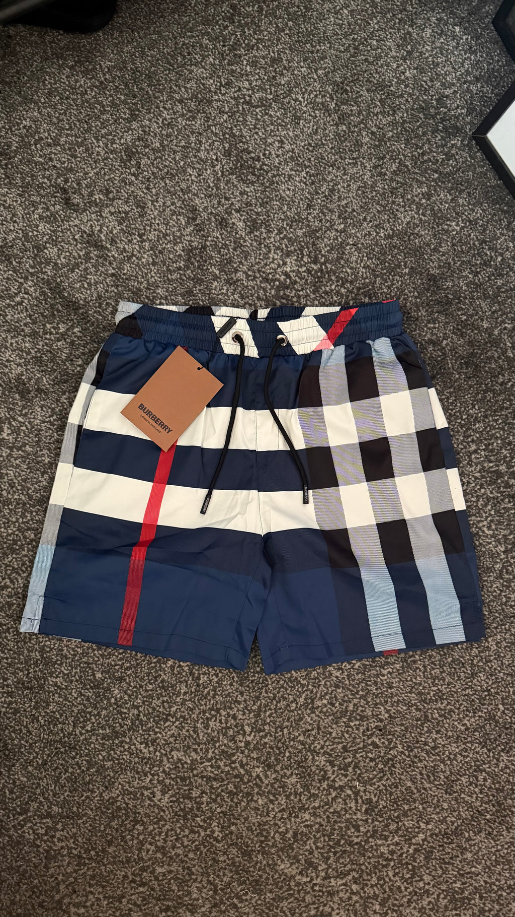 BURBERRY CHECK SWIM SHORTS