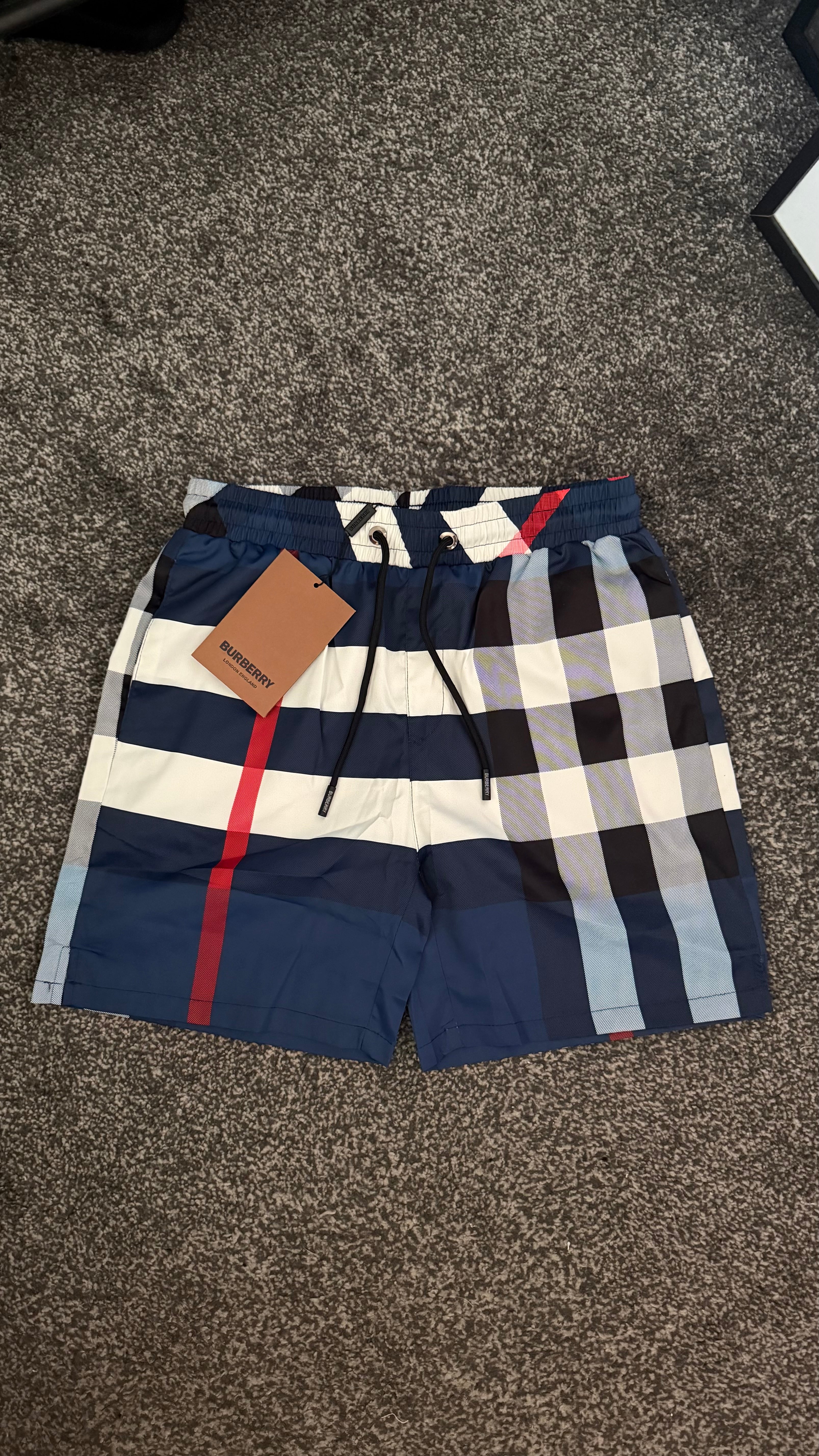 BURBERRY CHECK SWIM SHORTS