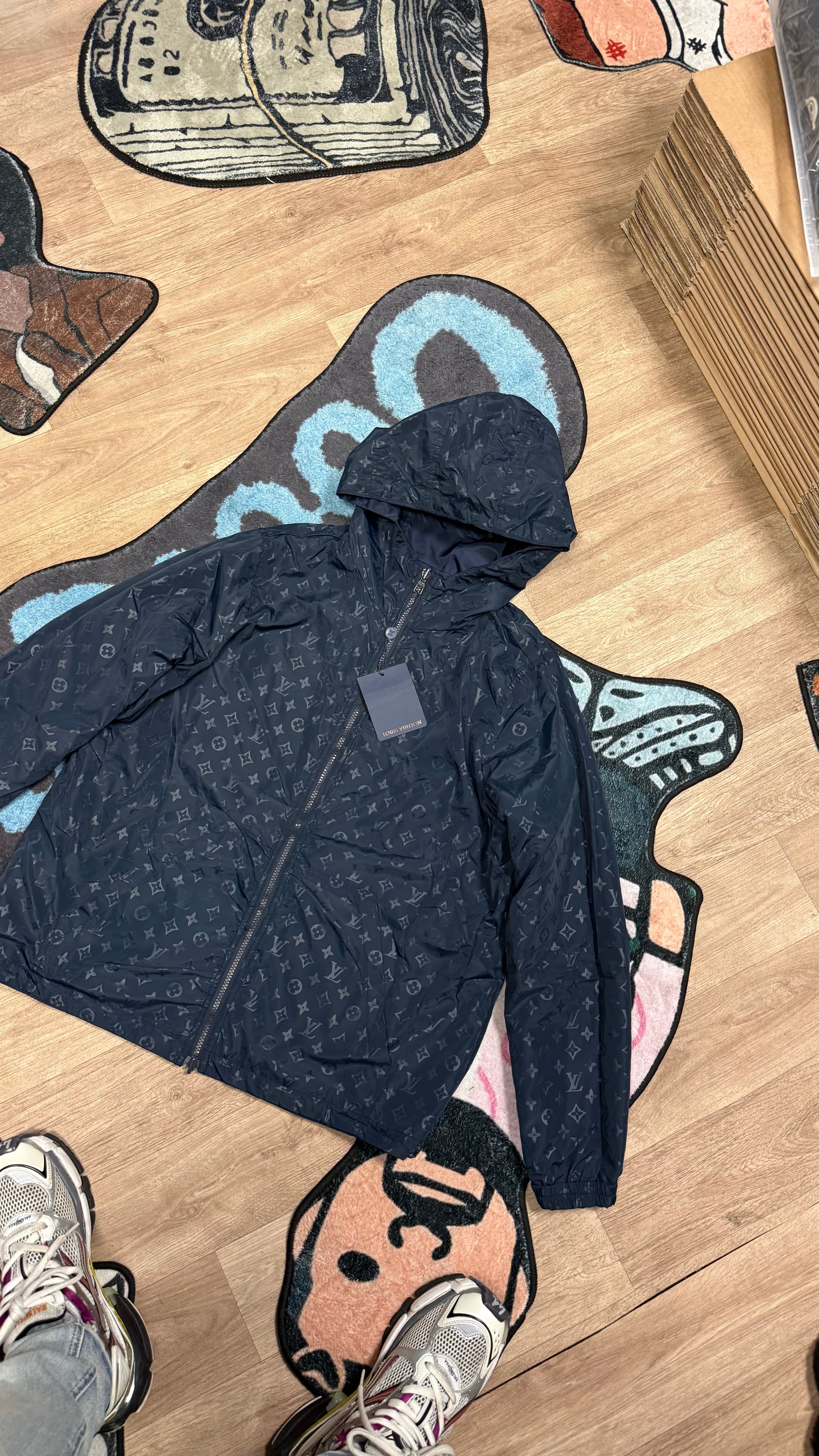 LOUIS VUITTON LV MONOGRAM REVERSIBLE NAVY WINDBREAKER