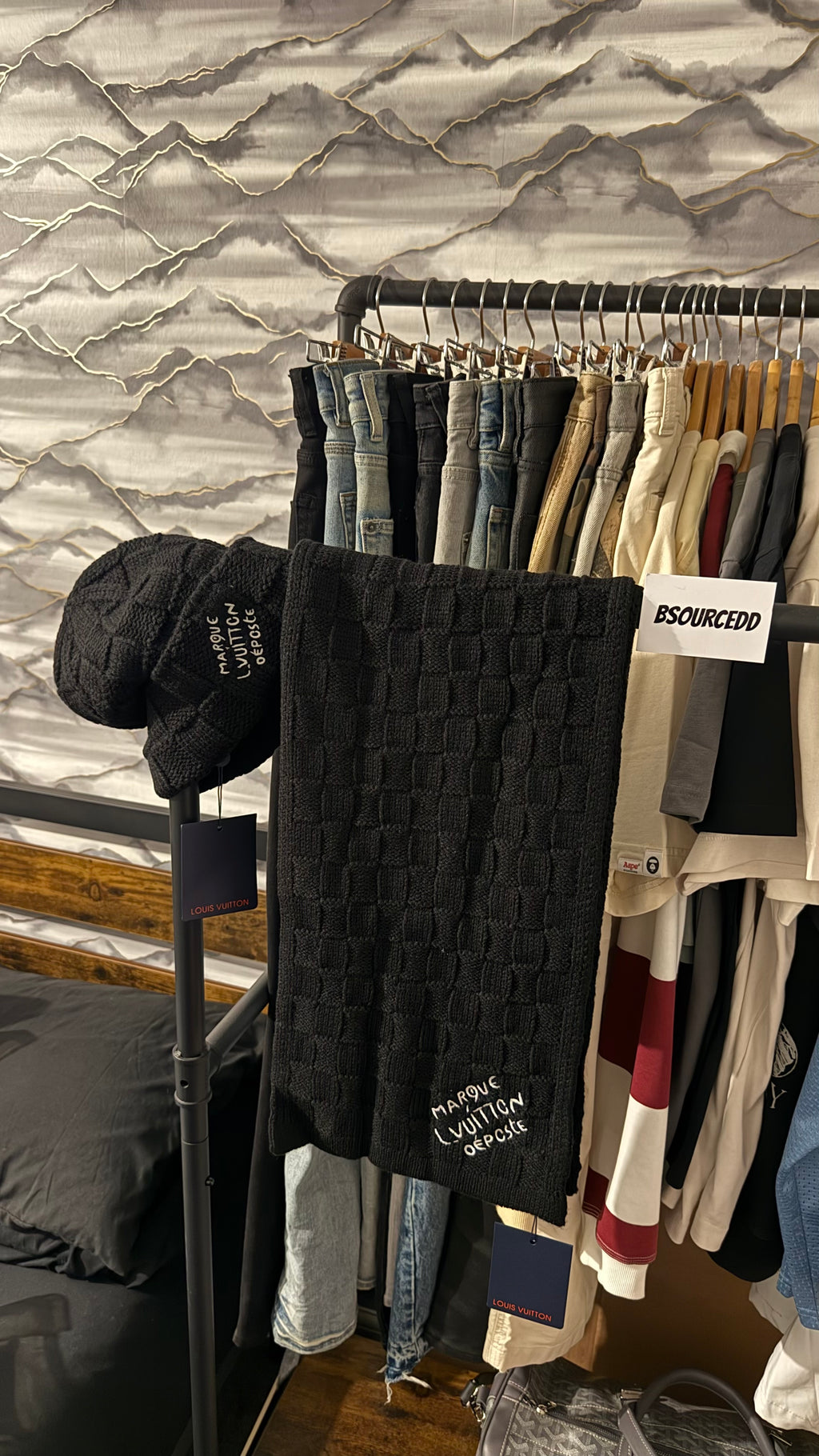 LV HAT AND SCARF SET