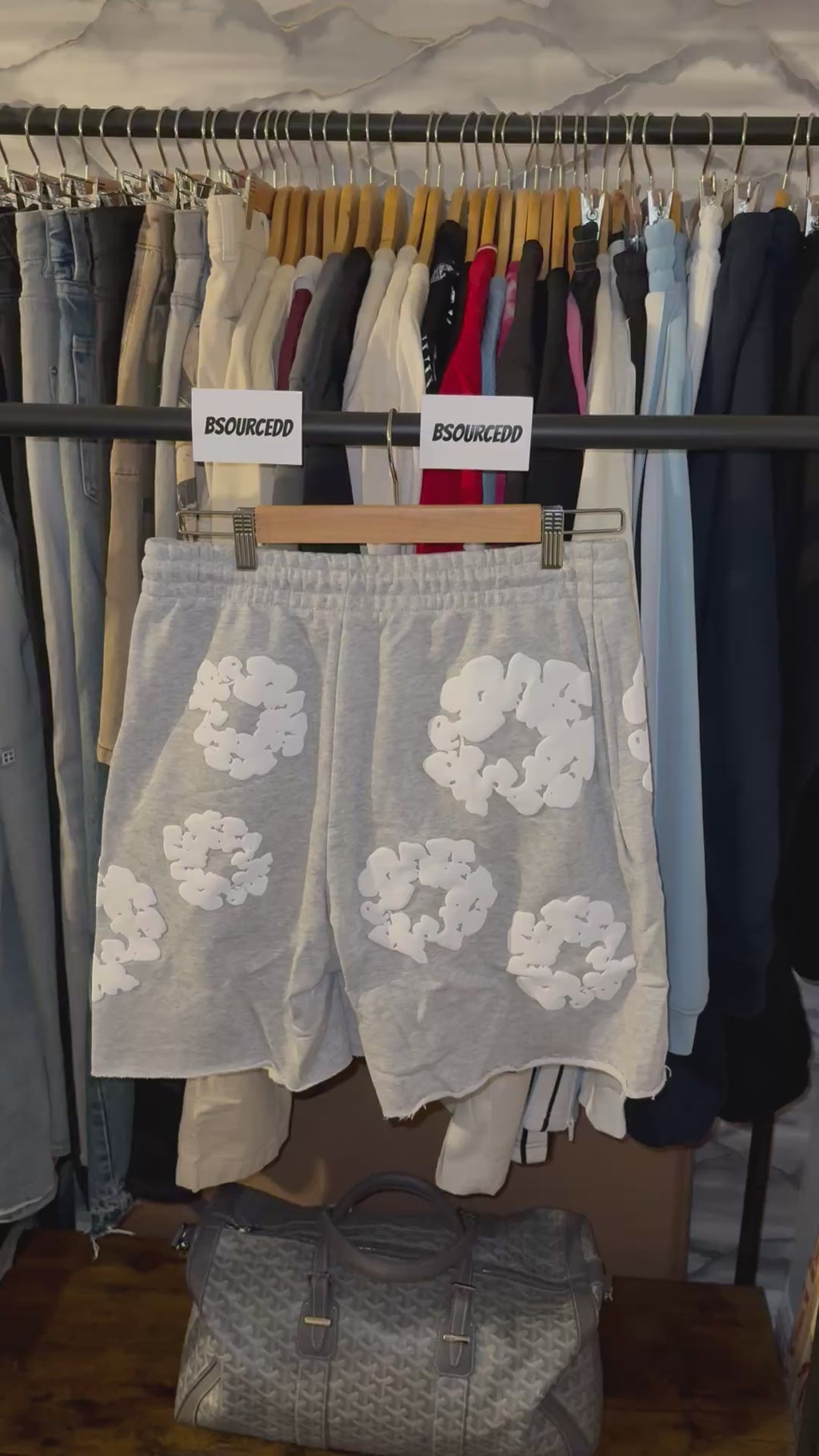 DENIM TEARS SHORTS GREY