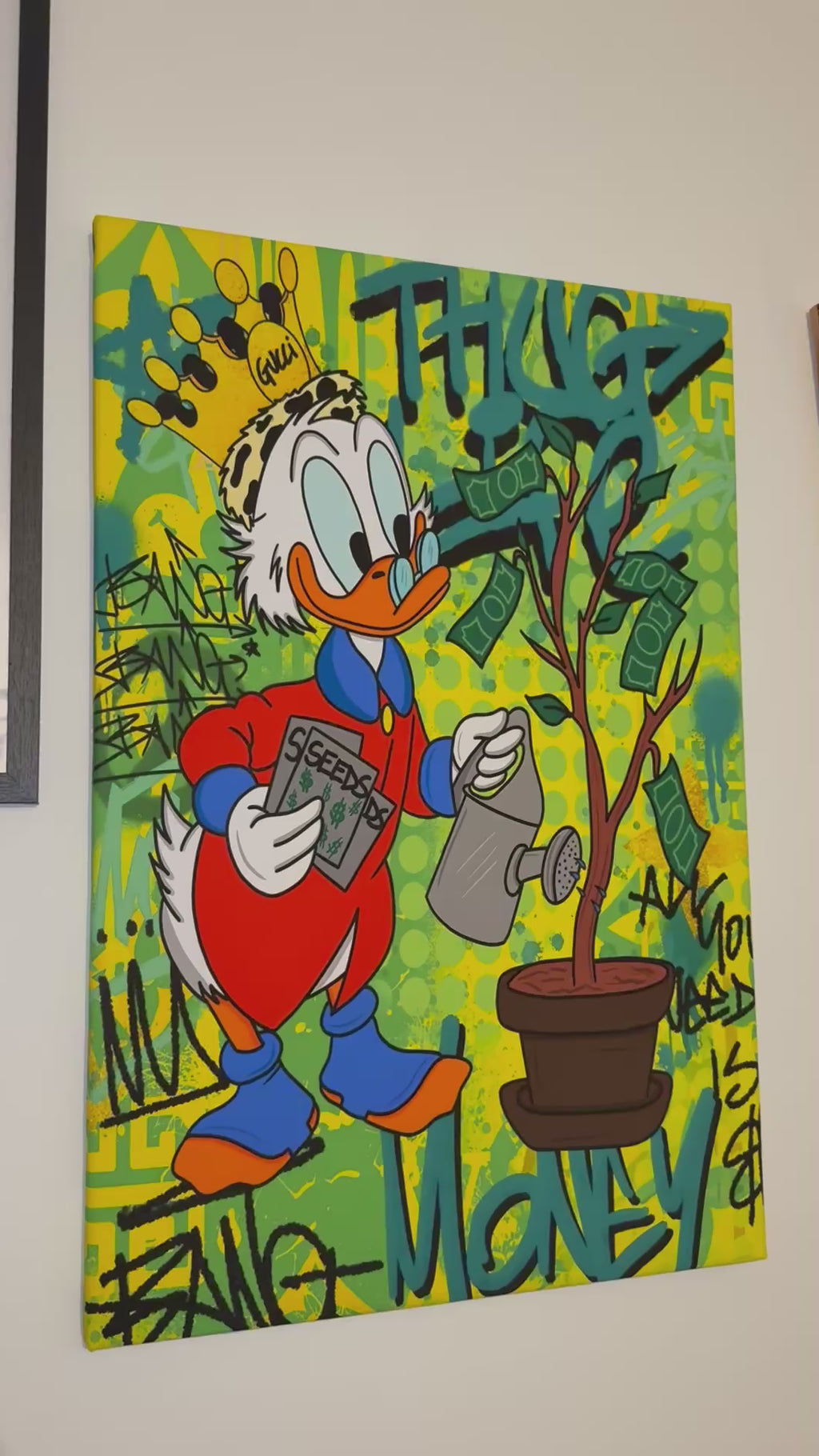 SCROOGE GET MONEY TREE CANVAS A1