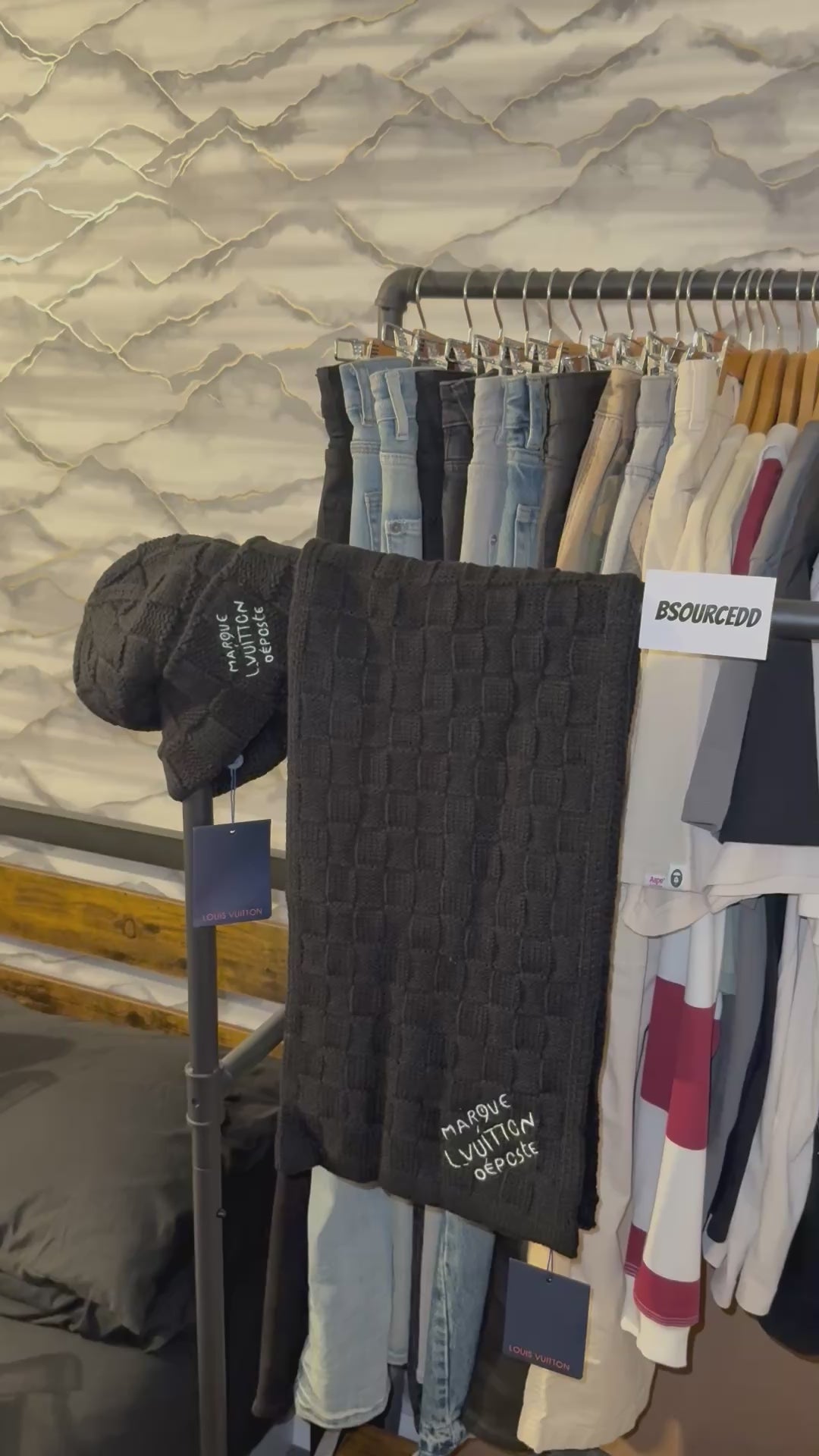 LV HAT AND SCARF SET