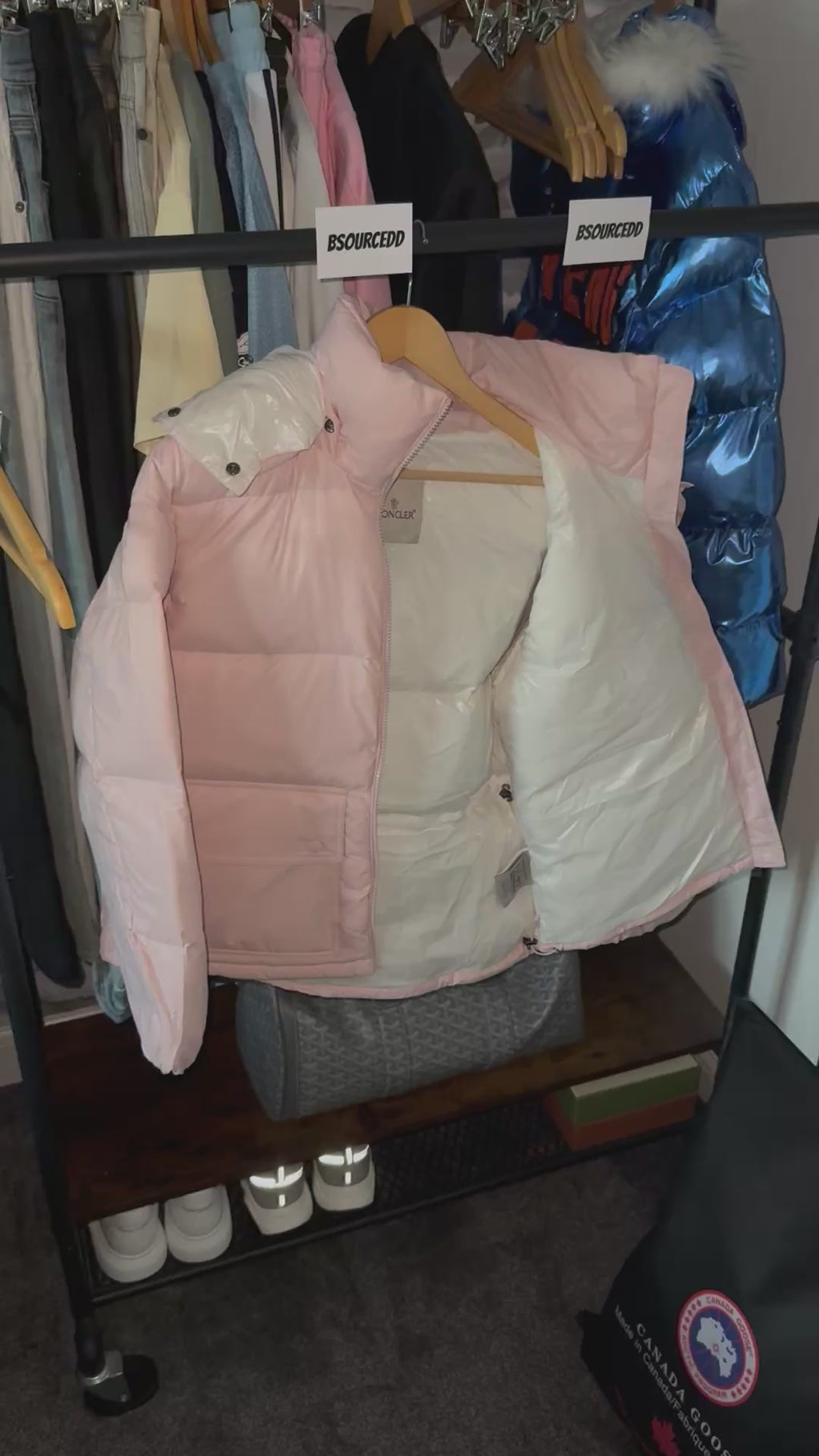 LADIES MONCLER COAT PINK