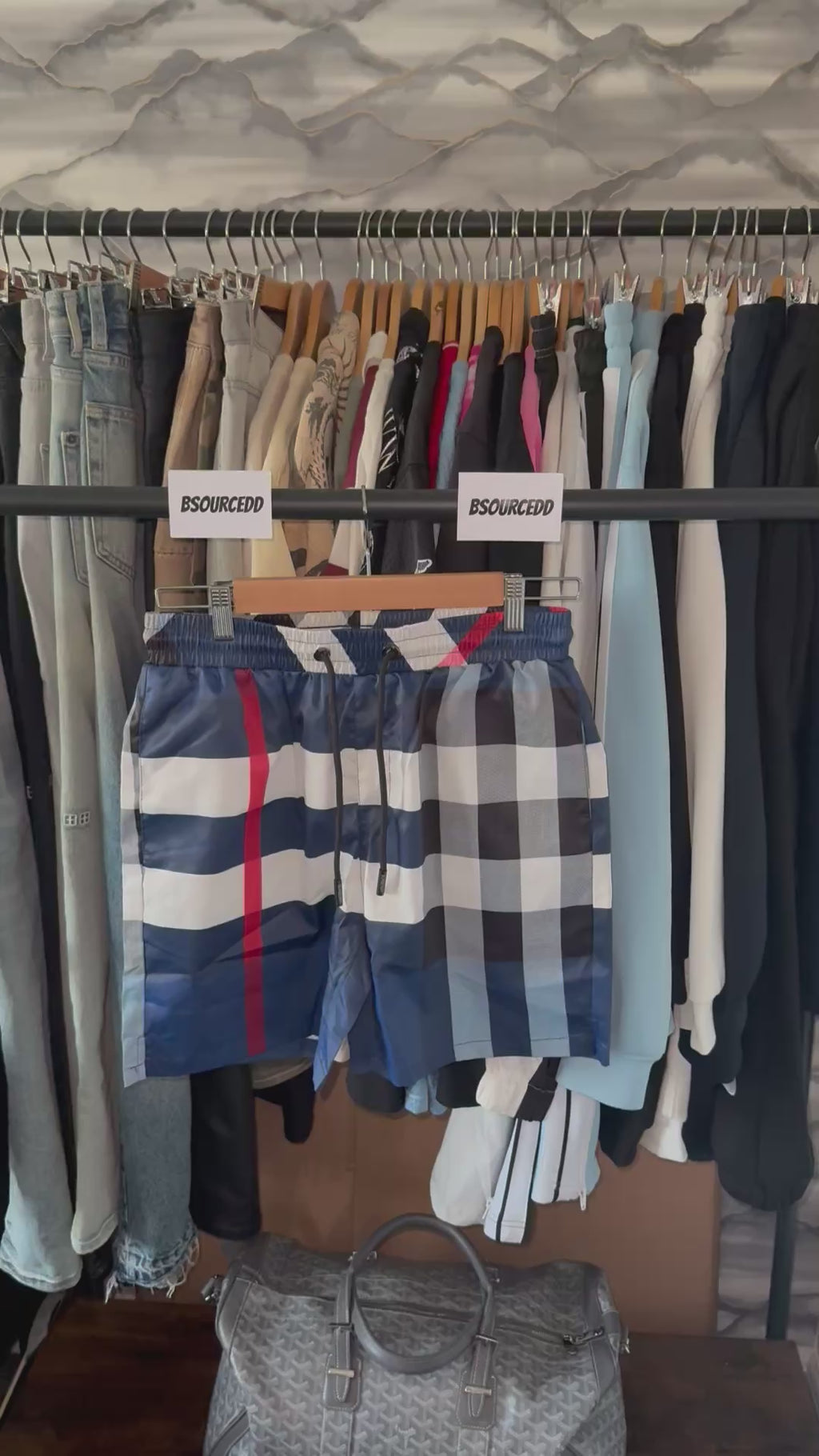 BURBERRY CHECK SWIM SHORTS