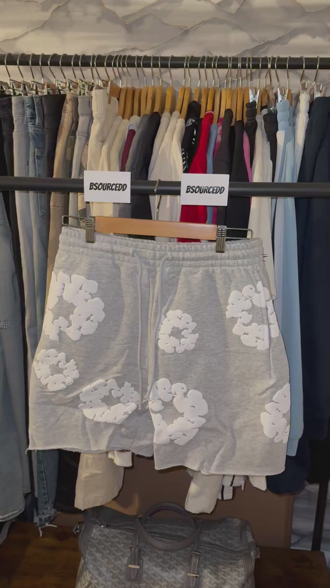 DENIM TEARS SHORTS GREY