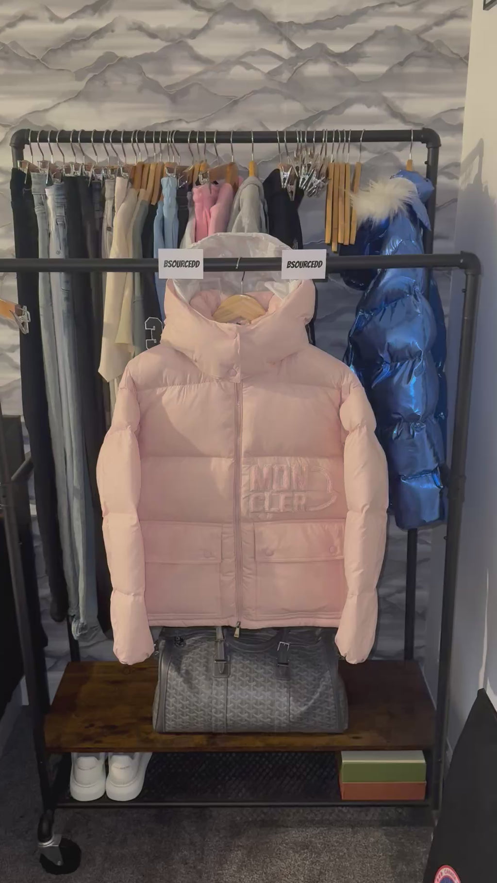 LADIES MONCLER COAT PINK