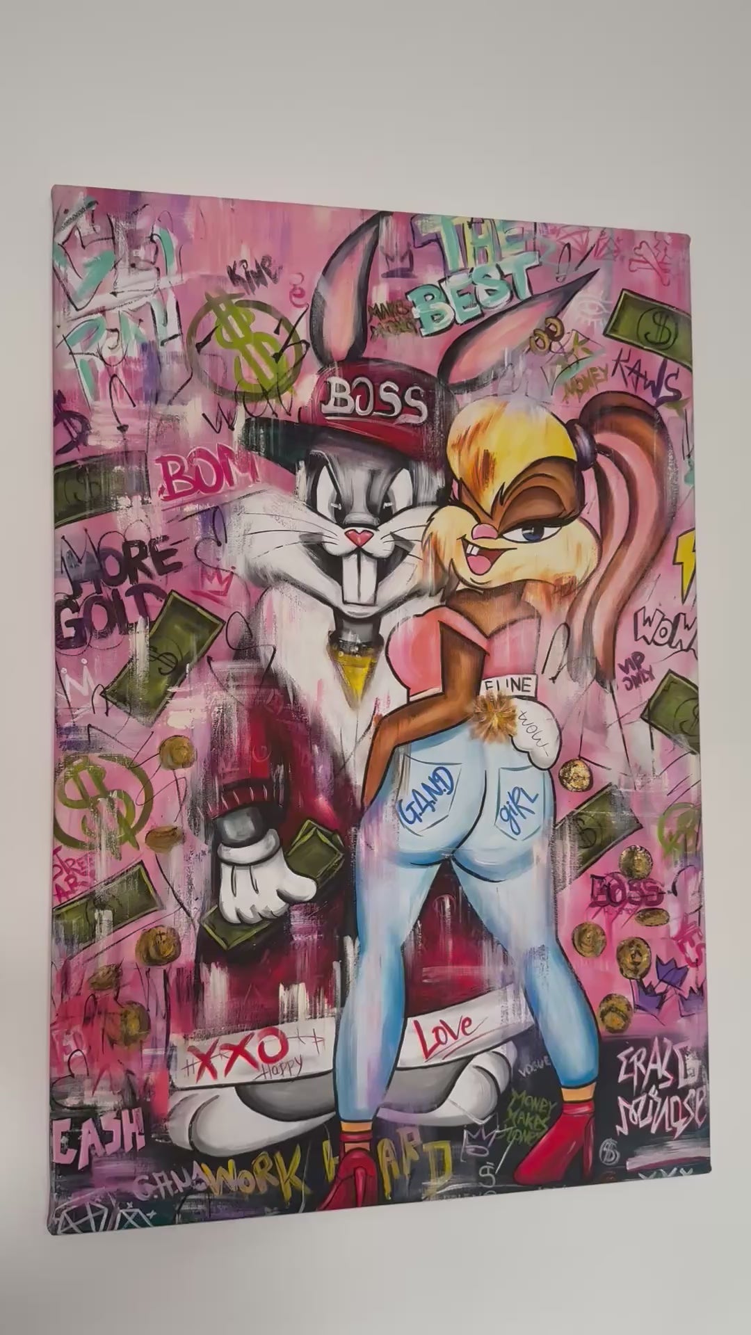 BUGS BUNNY & LOLA BUNNY CANVAS A1