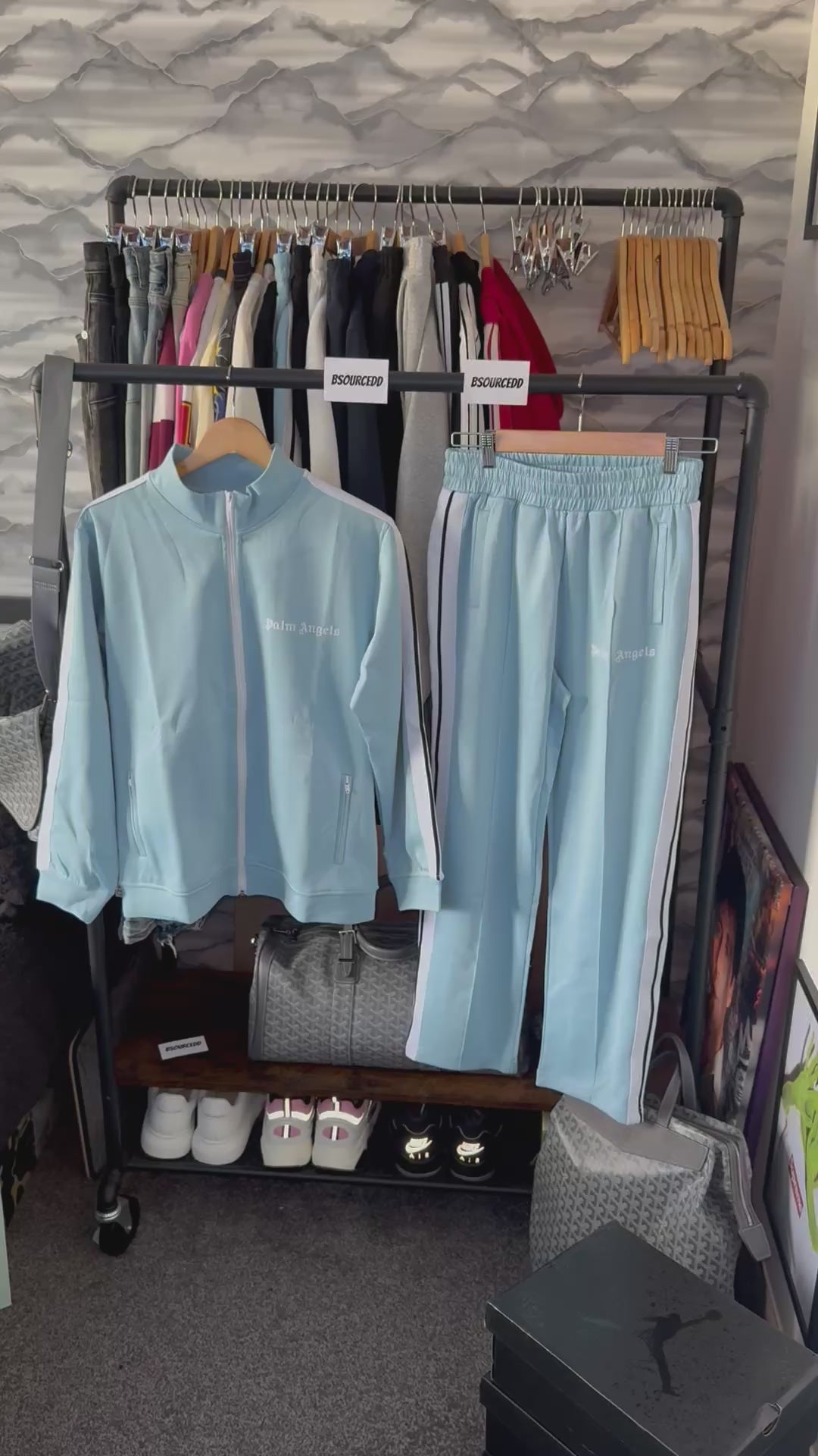 PALM ANGELS TRACKSUIT BABY BLUE