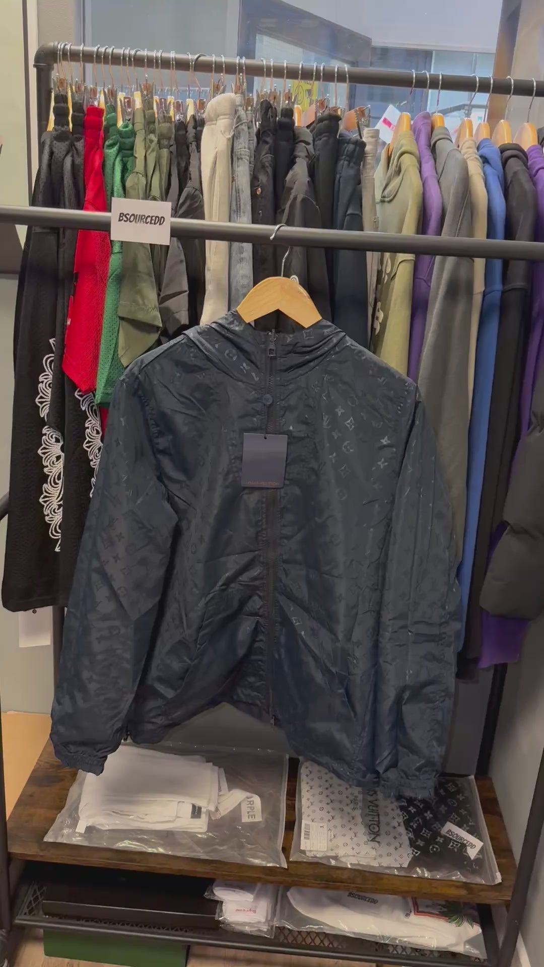 LOUIS VUITTON LV MONOGRAM REVERSIBLE NAVY WINDBREAKER